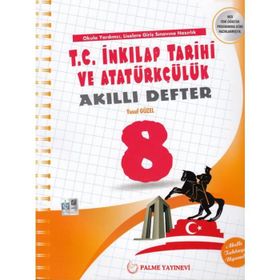 8. Sınıf T.C. İnkılap Tarihi ve Atatürkçülük Akıllı Defter Palme Yayınları