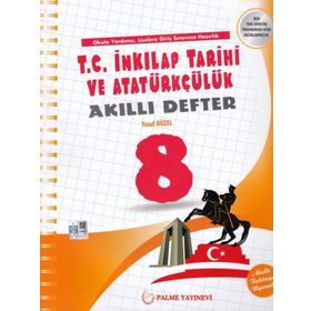 8. Sınıf T.C. İnkılap Tarihi ve Atatürkçülük Akıllı Defter Palme Yayınları