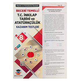8. Sınıf T.c. Inkılap Tarihi Ve Atatürkçülük Beceri Temelli Kazanım Testleri Zeka Küpü Yayınları