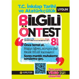 8. Sınıf T.C. İnkılap Tarihi Ve Atatürkçülük Bilgili Ön Test-Sadık Uygun Yayınları