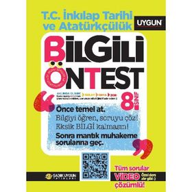8. Sınıf T.C. İnkılap Tarihi Ve Atatürkçülük Bilgili Ön Test-Sadık Uygun Yayınları