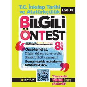 8. Sınıf T.C. İnkılap Tarihi Ve Atatürkçülük Bilgili Ön Test-Sadık Uygun Yayınları