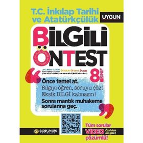 8. Sınıf T.C. İnkılap Tarihi Ve Atatürkçülük Bilgili Ön Test-Sadık Uygun Yayınları