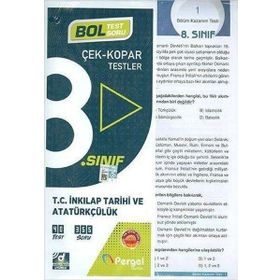 8. Sınıf T.C. İnkılap Tarihi ve Atatürkçülük Çek Kopar Testler - Pergel Yayınları