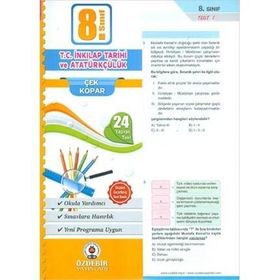 8. Sınıf T.C. İnkılap Tarihi ve Atatürkçülük Çek Kopar Yaprak Test - kollektif