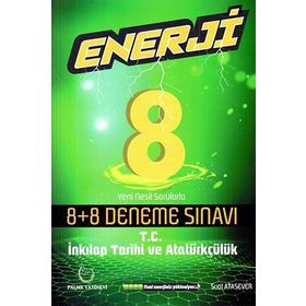 8. Sınıf T.C. İnkılap Tarihi ve Atatürkçülük Enerji 8+8 Deneme Sınavı - Palme Yayınları
