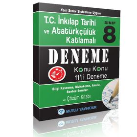 8. Sınıf T.C. İnkılap Tarihi ve Atatürkçülük Hedef %1-Mutlu Yayınları