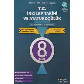 8. Sınıf T.C. İnkılap Tarihi ve Atatürkçülük Kazanım Odaklı Çalışma Kitabı-Doğan Akademi Yayınları