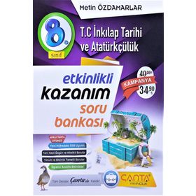 8. Sınıf T.C. İnkılap Tarihi ve Atatürkçülük Kazanım Soru Bankası Çanta Yayınları - Metin Özdamarlar