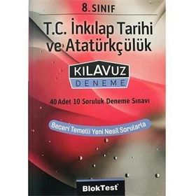 8. Sınıf T.C İnkılap Tarihi ve Atatürkçülük Kılavuz Deneme-Blok Test Yayınları
