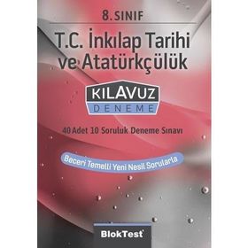 8. Sınıf T.C. İnkılap Tarihi Ve Atatürkçülük Kılavuz Deneme-Bloktest Yayınları