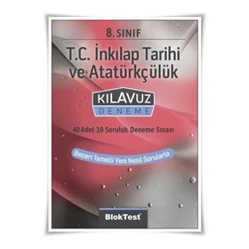 8. Sınıf T.C. İnkılap Tarihi Ve Atatürkçülük Kılavuz Deneme-Bloktest Yayınları