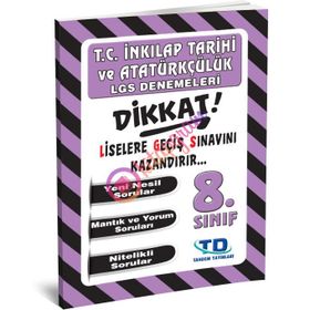 8. Sınıf T. C. İnkılap Tarihi ve Atatürkçülük LGS Denemeleri Kollektif Tandem Yayınları