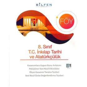 8. Sınıf T.C. İnkılap Tarihi ve Atatürkçülük Öğrenim Föyleri-Bilfen Yayınları