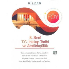 8. Sınıf T.C. İnkılap Tarihi ve Atatürkçülük Öğrenim Föyleri-Bilfen Yayınları