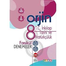 8. Sınıf T.C. İnkılap Tarihi ve Atatürkçülük Orjin Konu Özetli Etkinlikli Soru Bankası-Gama Okul Yayınları