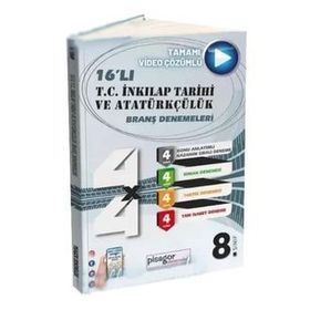 8.sınıf T.c. İnkılap Tarihi Ve Atatürkçülük Pisagor 16'lı Branş Denemeleri - Zeka Küpü Yayınları