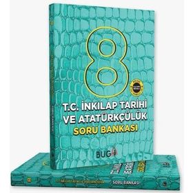 8. Sınıf T.C. İnkılap Tarihi ve Atatürkçülük Soru Bankası-Buga Yayınları