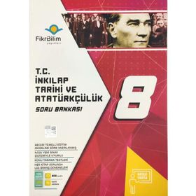8. Sınıf T.C. İnkılap Tarihi ve Atatürkçülük Soru Bankası Fikribilim Yayınları