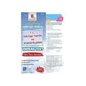 8. Sınıf T.C. İnkılap Tarihi ve Atatürkçülük Yaprak Test-Bulut Eğitim