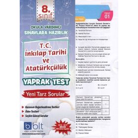 8. Sınıf T.C. İnkılap Tarihi ve Atatürkçülük Yaprak Test-Bulut Eğitim