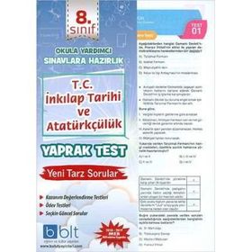 8. Sınıf T.C. İnkılap Tarihi ve Atatürkçülük Yaprak Test-Bulut Eğitim