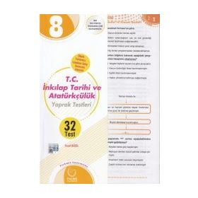 8. Sınıf T.C. İnkılap Tarihi ve Atatürkçülük Yaprak Test Palme Yayınları