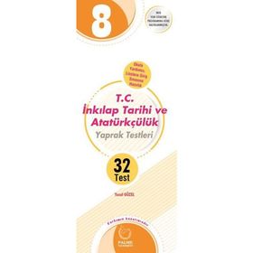 8. Sınıf T.C. İnkılap Tarihi ve Atatürkçülük Yaprak Test Palme Yayınları