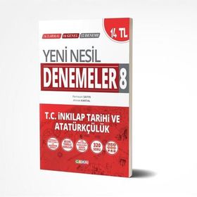 8. Sınıf T.C. İnkılap Tarihi ve Atatürkçülük Yeni Nesil Denemeler Gama Okul Yayınları Gezegen Yayınları