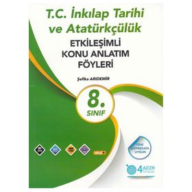 8. Sınıf TC İnkılap Tarihi Konu Anlatım Föyü 4 Adım Yayınları