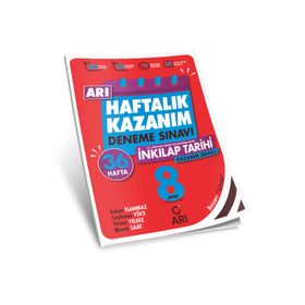 8. Sınıf TC İnkılap Tarihi ve Atatürkçülük Haftalık Kazanım Denemeleri Arı Yayınları