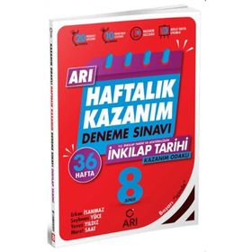 8. Sınıf TC İnkılap Tarihi ve Atatürkçülük Haftalık Kazanım Denemeleri Arı Yayınları