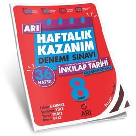 8. Sınıf TC İnkılap Tarihi ve Atatürkçülük Haftalık Kazanım Denemeleri Arı Yayınları
