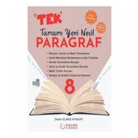 8.Sınıf Tek Pargraf Tamamı Yeni Nesil Soru Kitabı-Palme Yayınları
