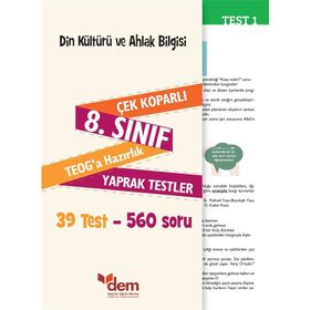 8. Sınıf TEOG Din Kültürü ve Ahlak Bilgisi Çek Koparlı Yaprak Testler - Heyet-Kurul-Komisyon