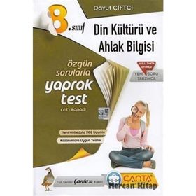 8. Sınıf TEOG Din Kültürü ve Ahlak Bilgisi Çek Kopart Yaprak Test - kollektif