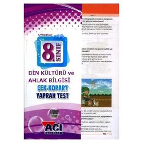 8. Sınıf TEOG Din Kültürü ve Ahlak Bilgisi Çek Kopart Yaprak Test - kollektif