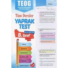 8. Sınıf Teog Tüm Dersler Yaprak Test - kollektif