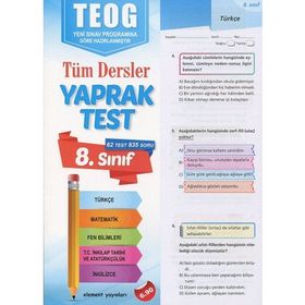 8. Sınıf Teog Tüm Dersler Yaprak Test - kollektif
