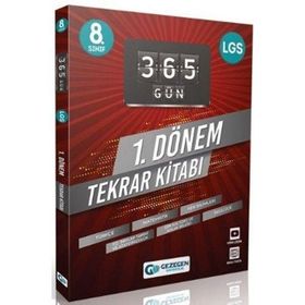 8. Sınıf Tüm Dersler 365 Gün 1. Dönem Tekrar Kitabı - Gezegen Yayıncılık