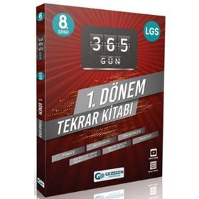 8. Sınıf Tüm Dersler 365 Gün 1. Dönem Tekrar Kitabı - Gezegen Yayıncılık