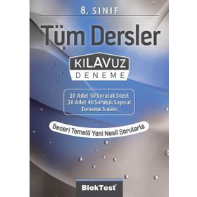 8.Sınıf Tüm Dersler Kılavuz Deneme Bloktest Yayınları