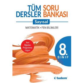8.Sınıf Tüm Dersler Sayısal Soru Bankası Tudem Yayınları - Ders Kitapları