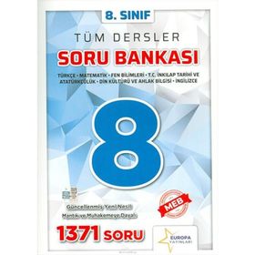 8. Sınıf Tüm Dersler Soru Bankası-Europa Yayınları