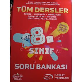 8. Sınıf Tüm Dersler Soru Bankası Murat Açıköğretim Yayınları