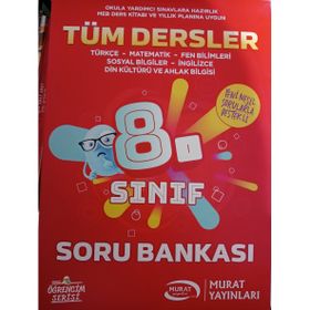 8. Sınıf Tüm Dersler Soru Bankası Murat Açıköğretim Yayınları