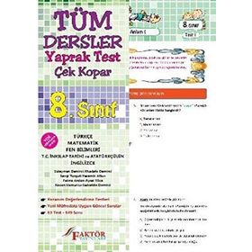 8. Sınıf Tüm Dersler Yaprak Test Yeni Müfredat Kollektif Faktör Yayınları
