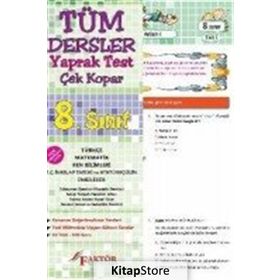 8. Sınıf Tüm Dersler Yaprak Test Yeni Müfredat Kollektif Faktör Yayınları