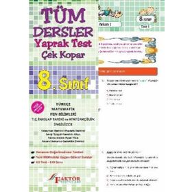 8. Sınıf Tüm Dersler Yaprak Test Yeni Müfredat Kollektif Faktör Yayınları