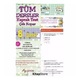 8. Sınıf Tüm Dersler Yaprak Test Yeni Müfredat Kollektif Faktör Yayınları
